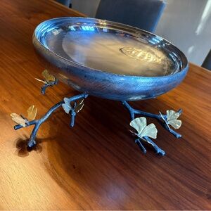 Michael Aram Butterfly Ginkgo Footed Bowl EUC